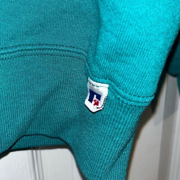 Russell Athletic Crewneck Sweatshirt Mens Large Green Pullover USA Vintage 90s - Picture 4 of 8